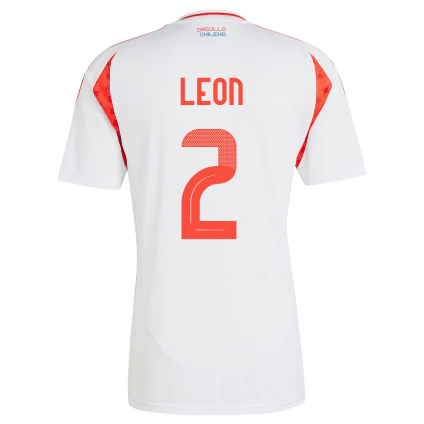 Niño Camiseta Chile Maicol León #2 Blanco 2ª Equipación 24-26 La Camisa Perú