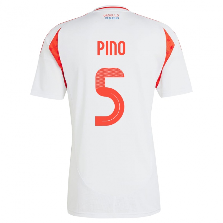 Niño Camiseta Chile Sebastián Pino #5 Blanco 2ª Equipación 24-26 La Camisa Perú