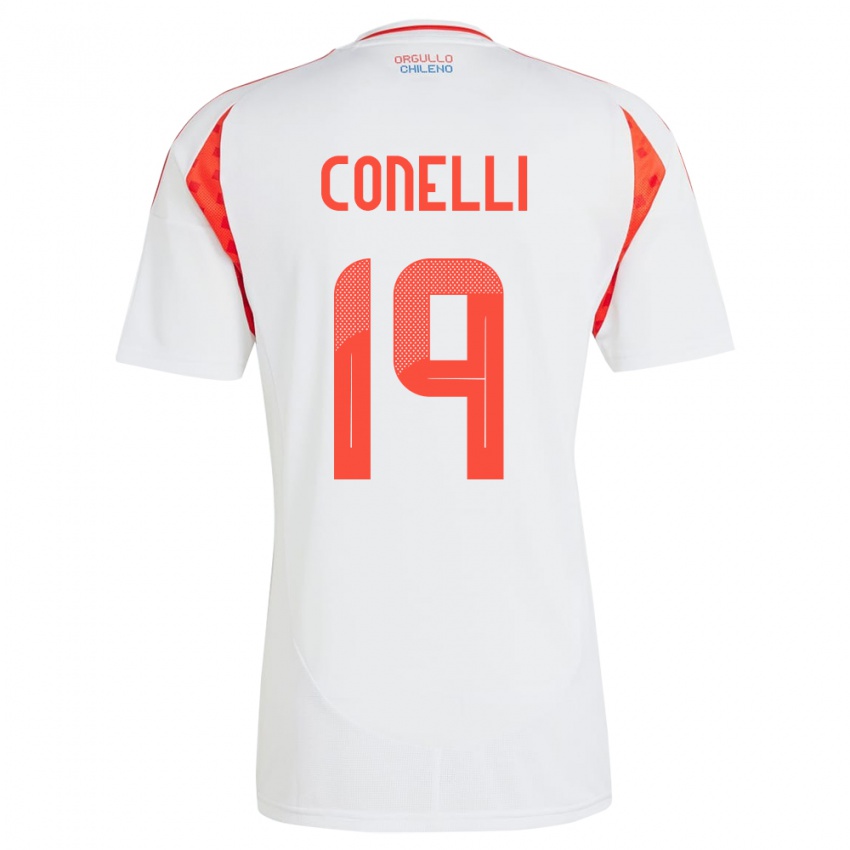 Niño Camiseta Chile Vicente Conelli #19 Blanco 2ª Equipación 24-26 La Camisa Perú