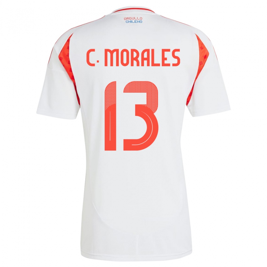 Niño Camiseta Chile Cristián Morales #13 Blanco 2ª Equipación 24-26 La Camisa Perú