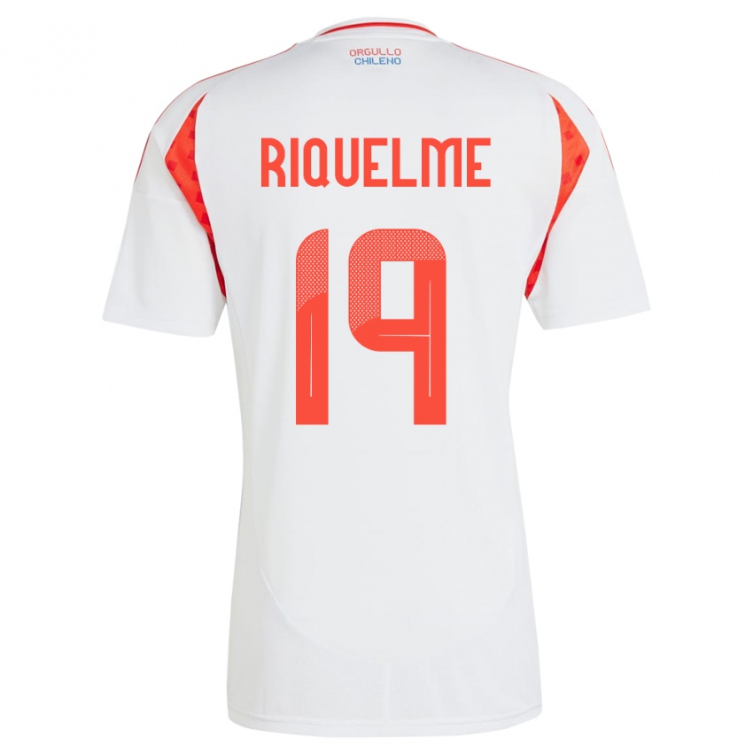 Niño Camiseta Chile Benjamín Riquelme #19 Blanco 2ª Equipación 24-26 La Camisa Perú