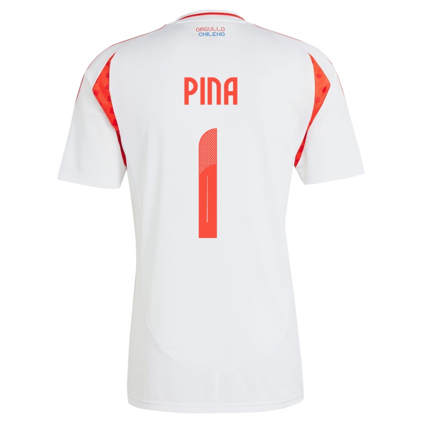 Niño Camiseta Chile Cristóbal Piña #1 Blanco 2ª Equipación 24-26 La Camisa Perú