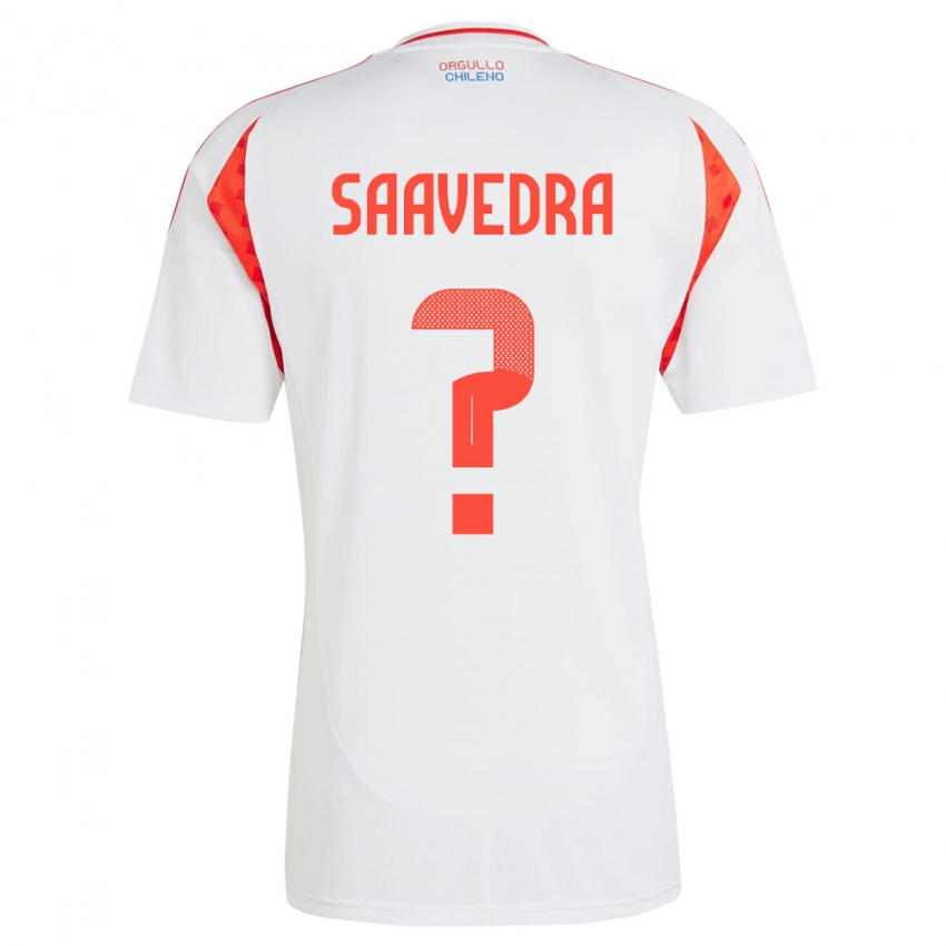 Niño Camiseta Chile Danilo Saavedra #0 Blanco 2ª Equipación 24-26 La Camisa Perú