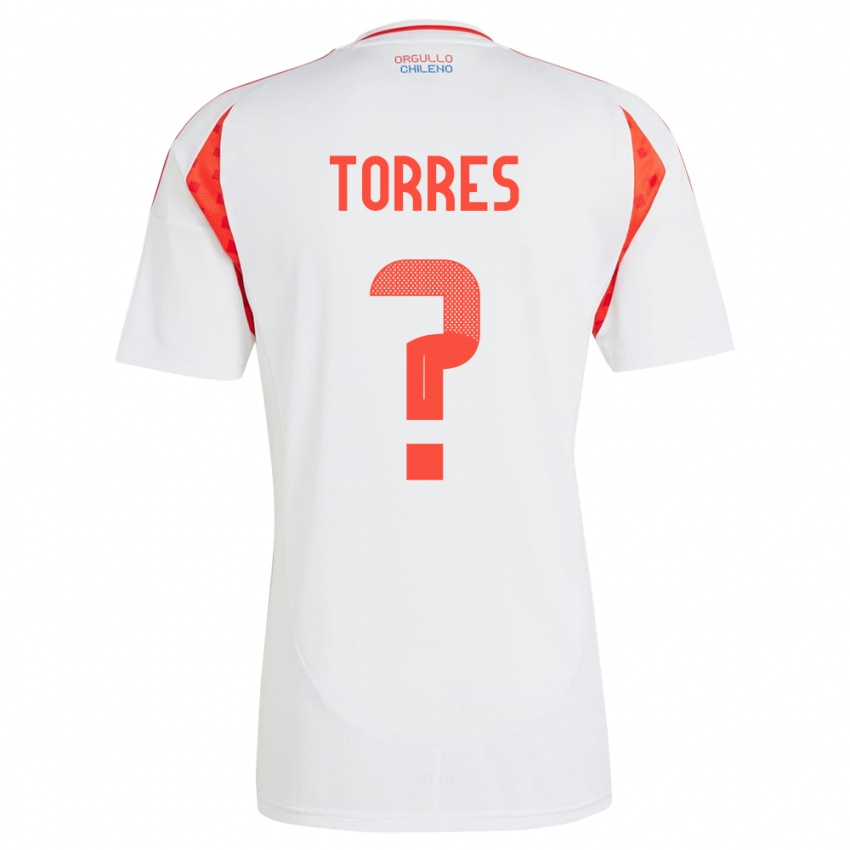 Niño Camiseta Chile Bruno Torres #0 Blanco 2ª Equipación 24-26 La Camisa Perú