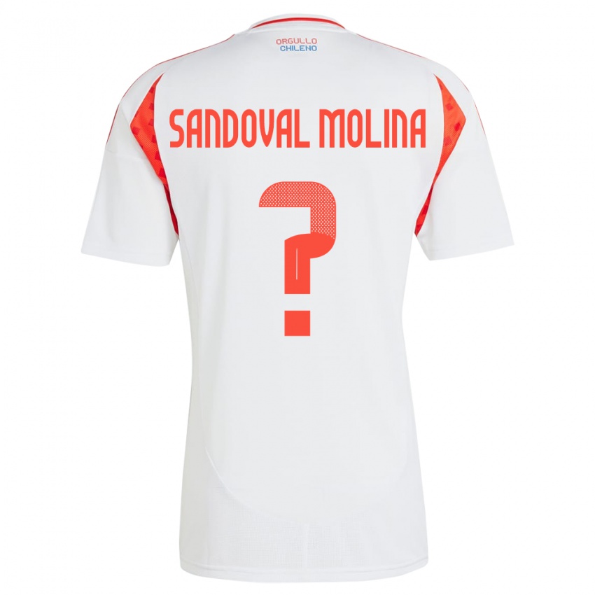 Niño Camiseta Chile Mario Sandoval Molina #0 Blanco 2ª Equipación 24-26 La Camisa Perú