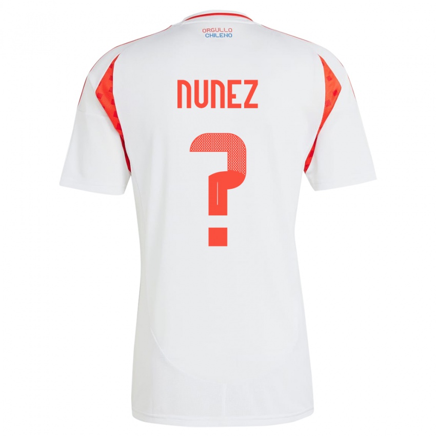 Niño Camiseta Chile Renato Nuñez #0 Blanco 2ª Equipación 24-26 La Camisa Perú