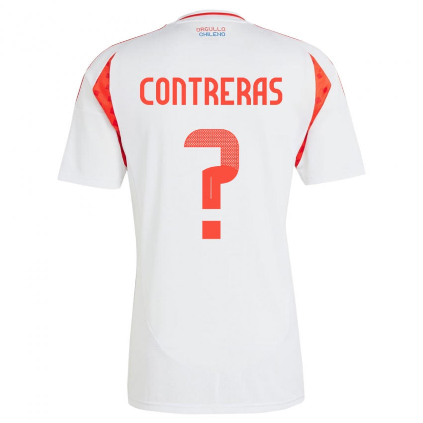 Niño Camiseta Chile Mathías Contreras #0 Blanco 2ª Equipación 24-26 La Camisa Perú