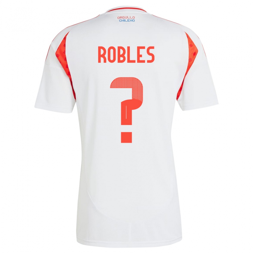 Niño Camiseta Chile Diego Robles #0 Blanco 2ª Equipación 24-26 La Camisa Perú