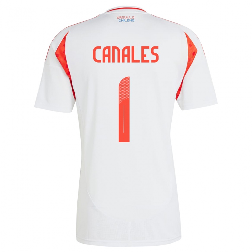 Niño Camiseta Chile Antonia Canales #1 Blanco 2ª Equipación 24-26 La Camisa Perú