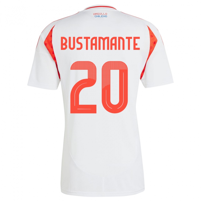 Niño Camiseta Chile Paloma Bustamante #20 Blanco 2ª Equipación 24-26 La Camisa Perú