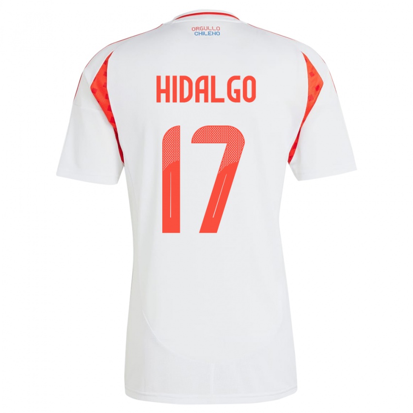 Niño Camiseta Chile Fernanda Hidalgo #17 Blanco 2ª Equipación 24-26 La Camisa Perú