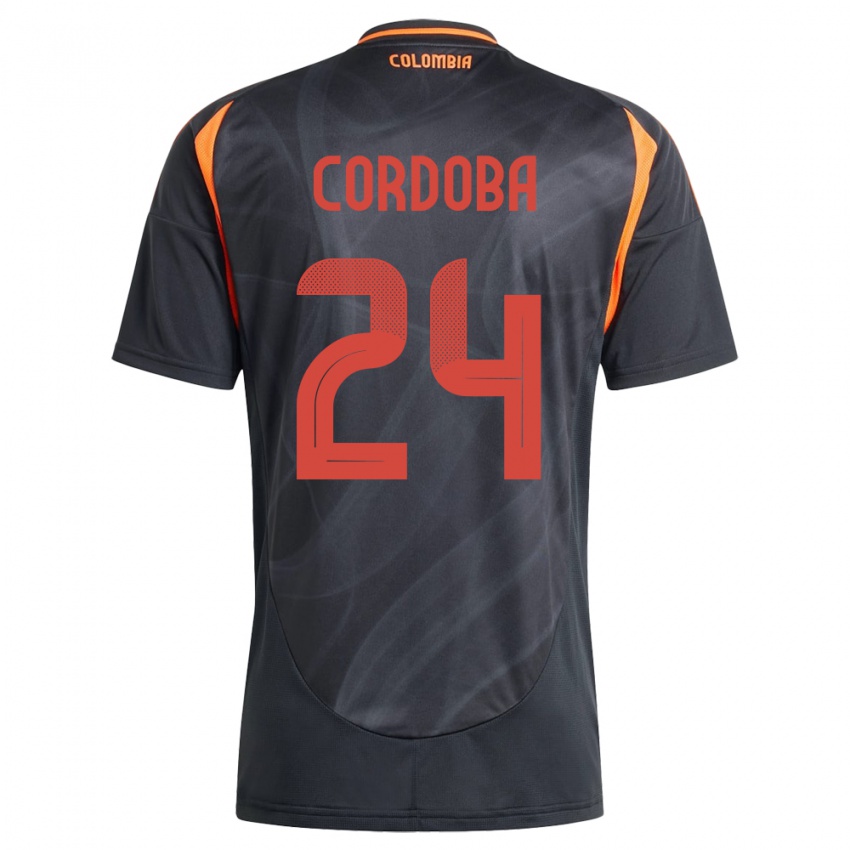 Niño Camiseta Colombia Jhon Córdoba #24 Negro 2ª Equipación 24-26 La Camisa Perú