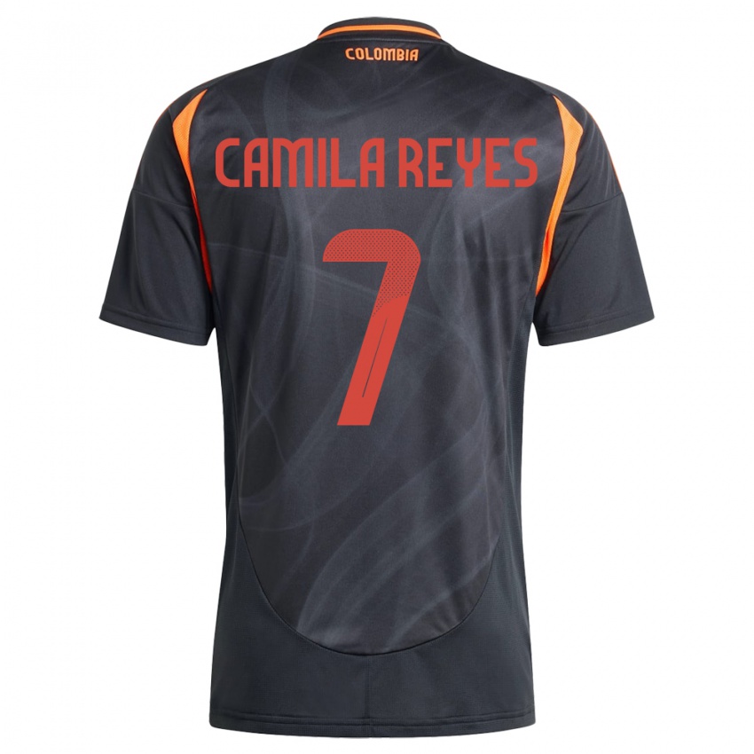 Niño Camiseta Colombia María Camila Reyes #7 Negro 2ª Equipación 24-26 La Camisa Perú