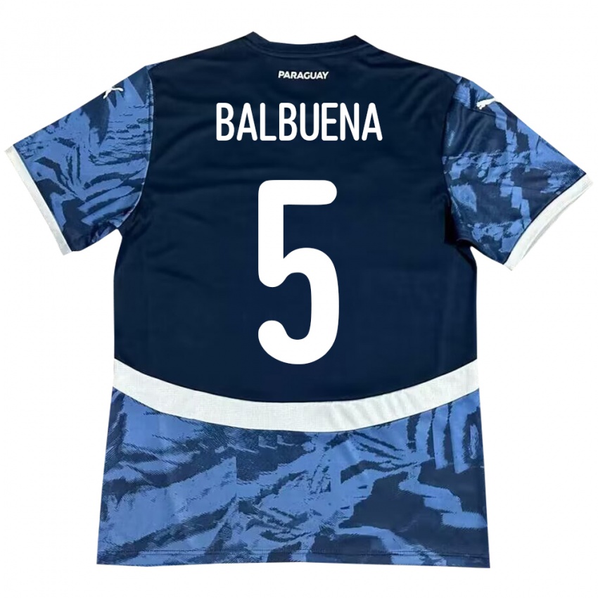 Niño Camiseta Paraguay Fabián Balbuena #5 Azul 2ª Equipación 24-26 La Camisa Perú