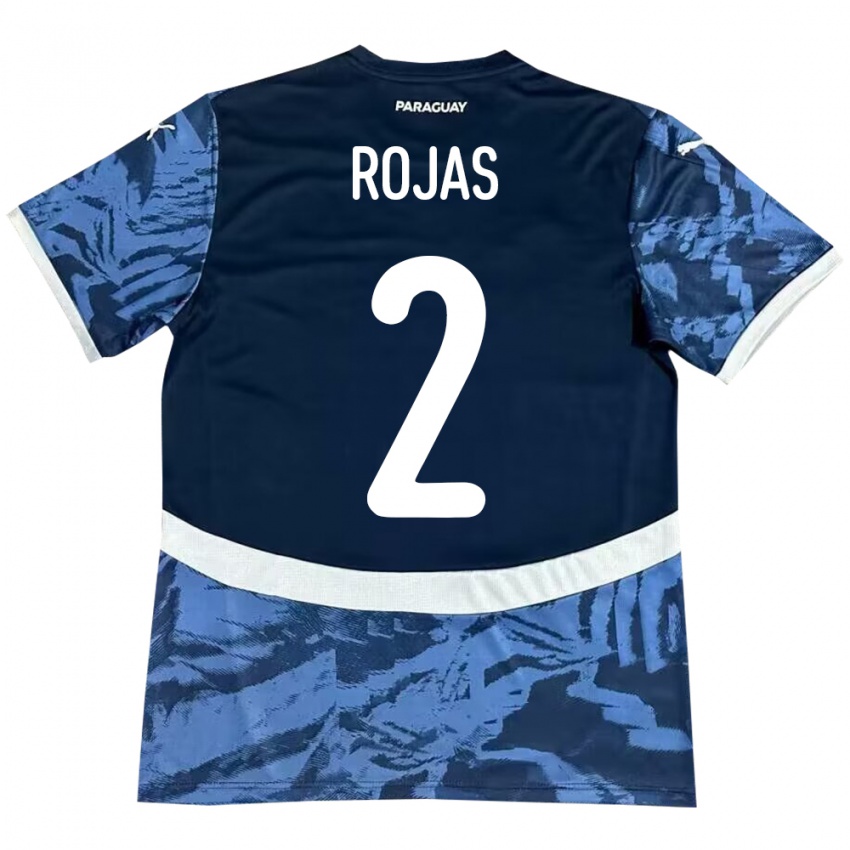 Niño Camiseta Paraguay Robert Rojas #2 Azul 2ª Equipación 24-26 La Camisa Perú