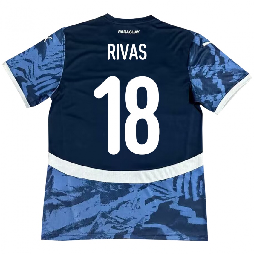 Niño Camiseta Paraguay Daniel Rivas #18 Azul 2ª Equipación 24-26 La Camisa Perú