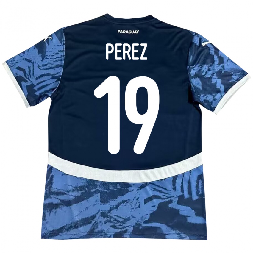 Niño Camiseta Paraguay Marcelo Pérez #19 Azul 2ª Equipación 24-26 La Camisa Perú