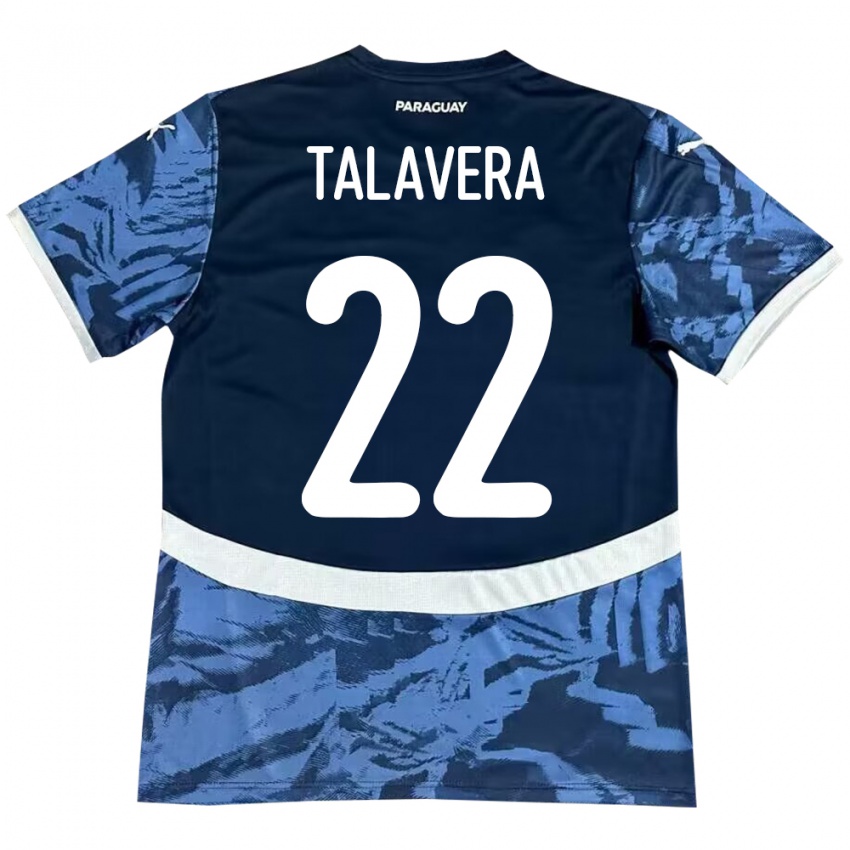 Niño Camiseta Paraguay Javier Talavera #22 Azul 2ª Equipación 24-26 La Camisa Perú