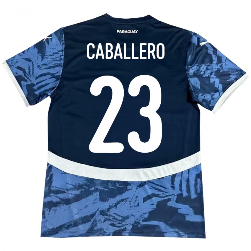 Niño Camiseta Paraguay Tiago Caballero #23 Azul 2ª Equipación 24-26 La Camisa Perú