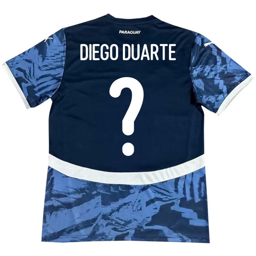 Niño Camiseta Paraguay Diego Duarte #0 Azul 2ª Equipación 24-26 La Camisa Perú