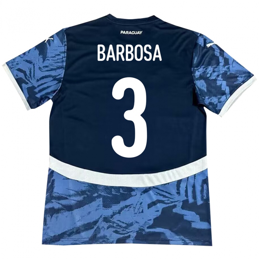 Niño Camiseta Paraguay Camila Barbosa #3 Azul 2ª Equipación 24-26 La Camisa Perú