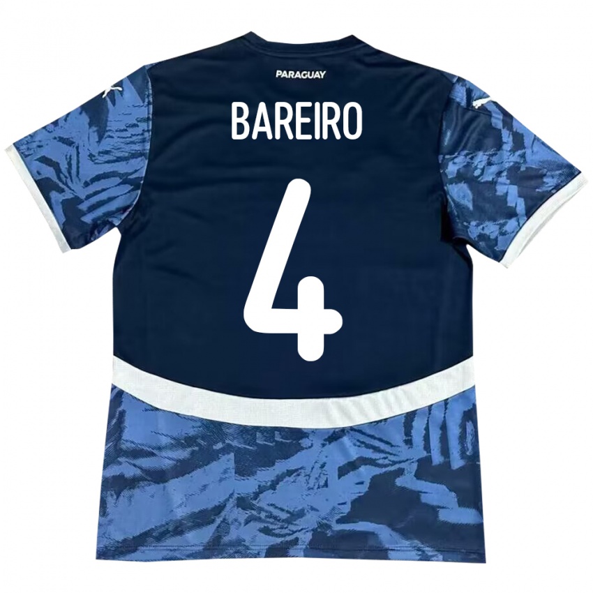 Niño Camiseta Paraguay Daysy Bareiro #4 Azul 2ª Equipación 24-26 La Camisa Perú