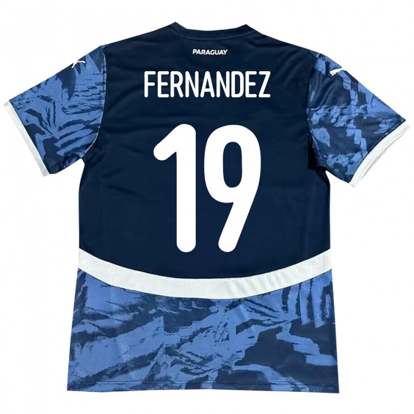 Niño Camiseta Paraguay Rebeca Fernández #19 Azul 2ª Equipación 24-26 La Camisa Perú