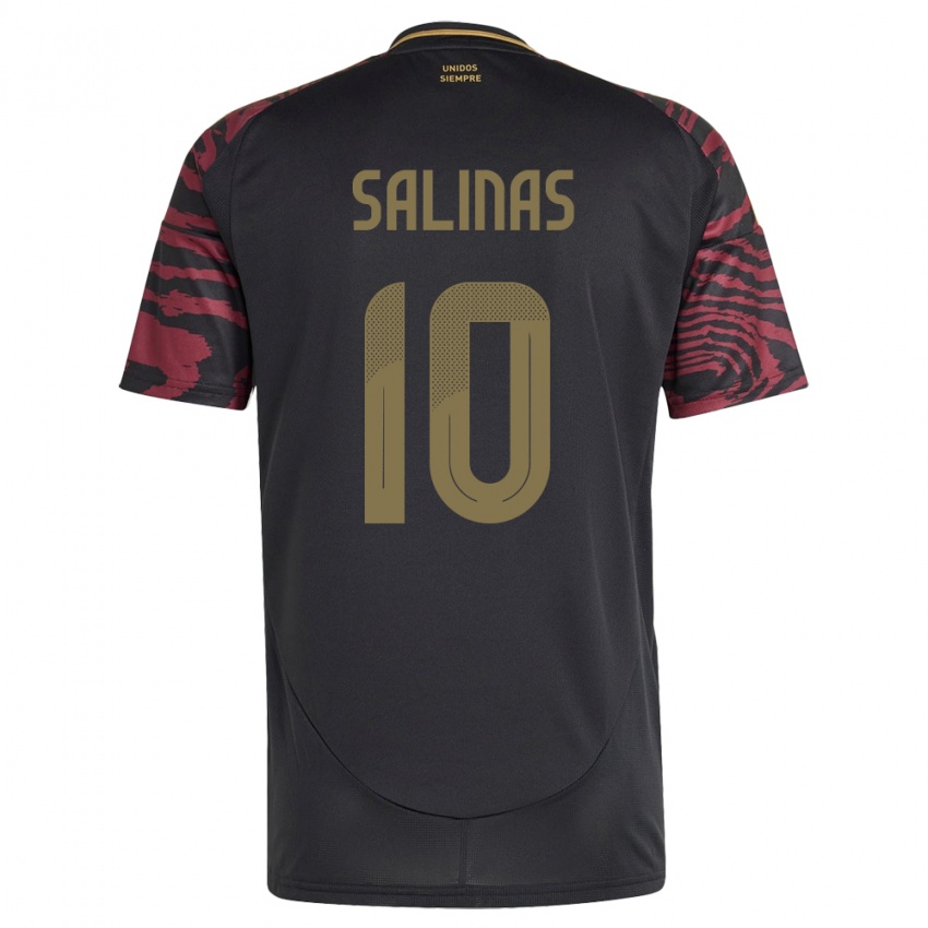 Niño Camiseta Perú Thiago Salinas #10 Negro 2ª Equipación 24-26 La Camisa Perú