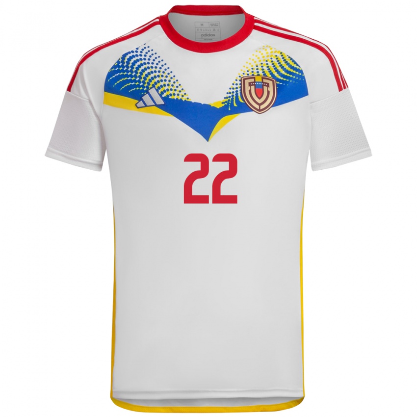 Niño Camiseta Venezuela Rafael Romo #22 Blanco 2ª Equipación 24-26 La Camisa Perú