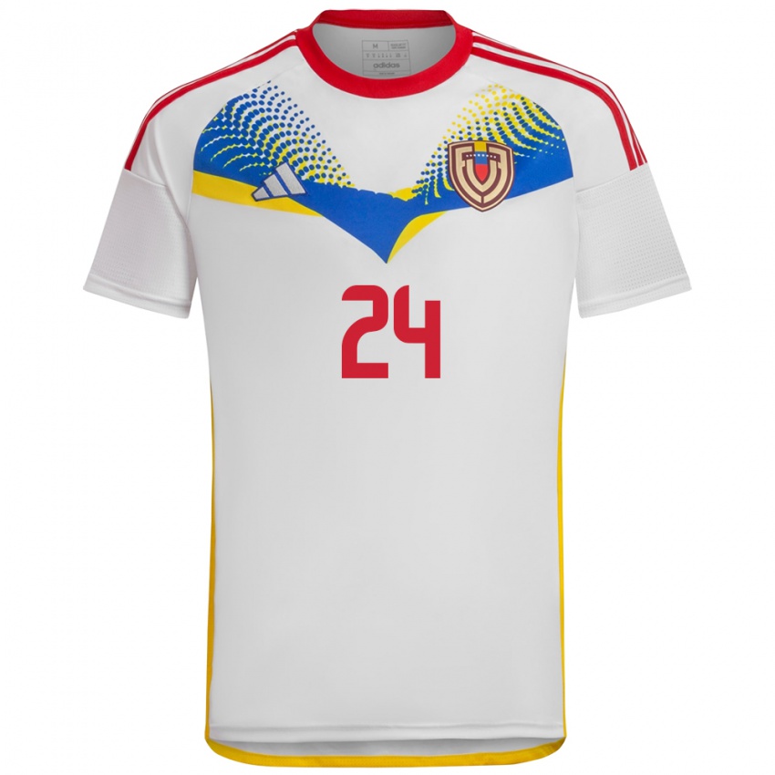 Niño Camiseta Venezuela Kervin Andrade #24 Blanco 2ª Equipación 24-26 La Camisa Perú