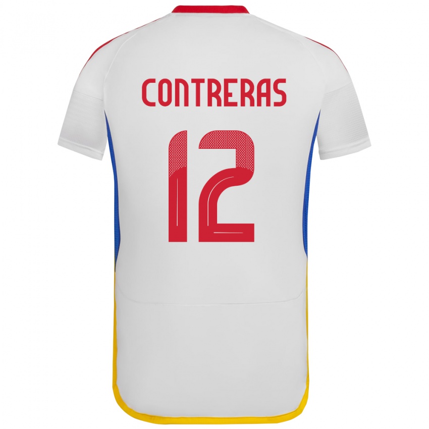 Niño Camiseta Venezuela José Contreras #122 Blanco 2ª Equipación 24-26 La Camisa Perú