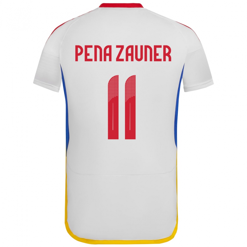 Niño Camiseta Venezuela Enrique Peña Zauner #11 Blanco 2ª Equipación 24-26 La Camisa Perú