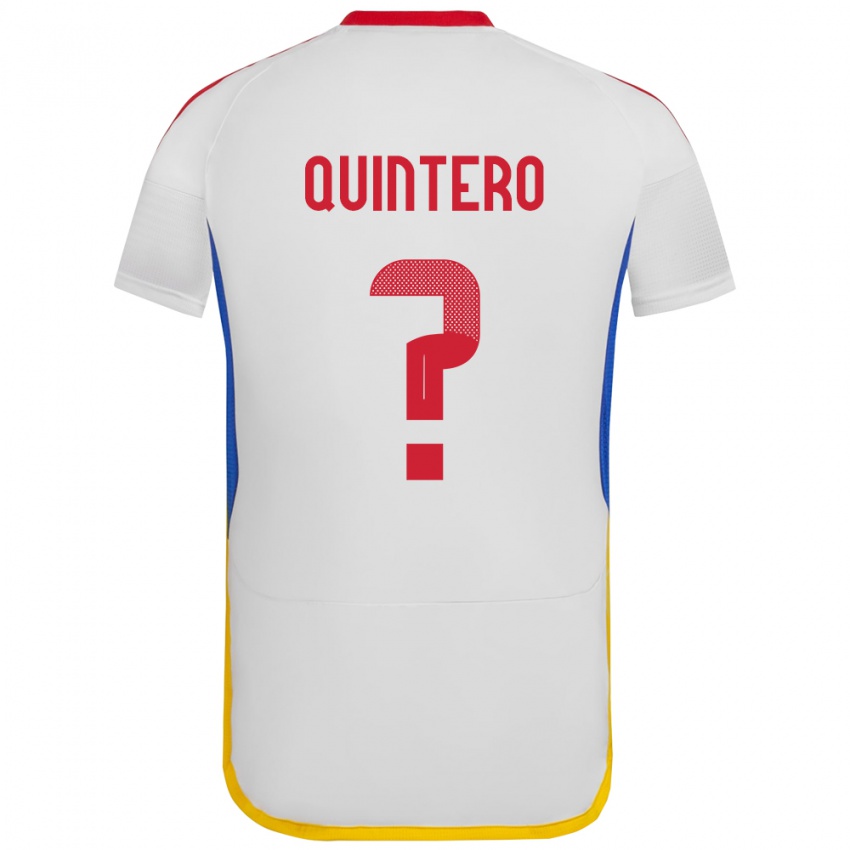 Niño Camiseta Venezuela Teo Quintero #0 Blanco 2ª Equipación 24-26 La Camisa Perú