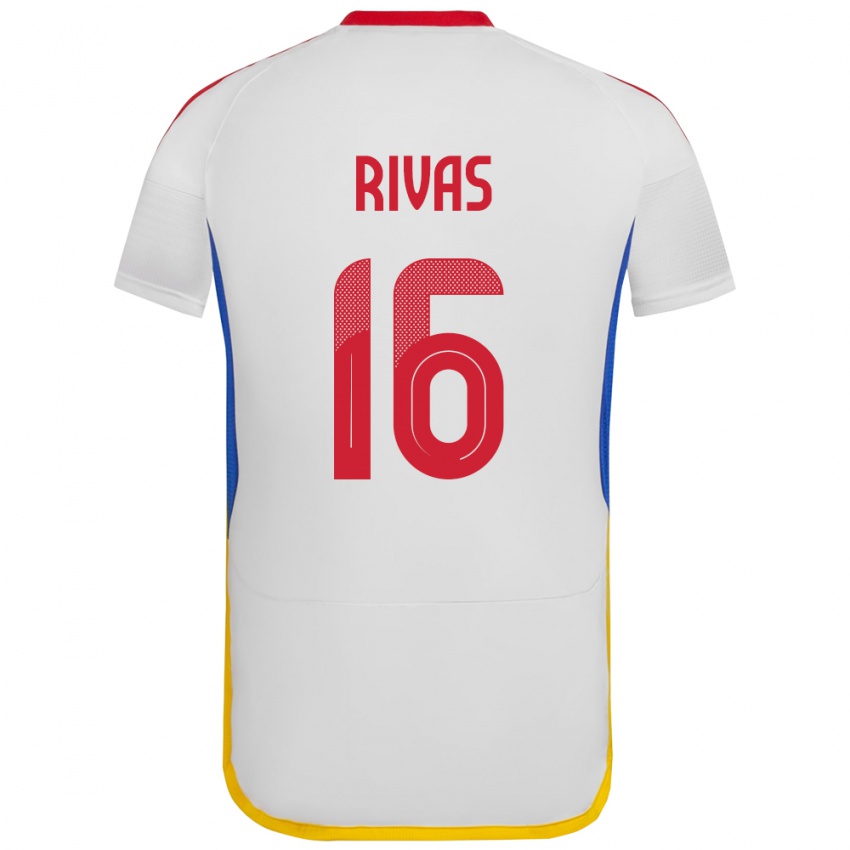 Niño Camiseta Venezuela Renne Rivas #16 Blanco 2ª Equipación 24-26 La Camisa Perú