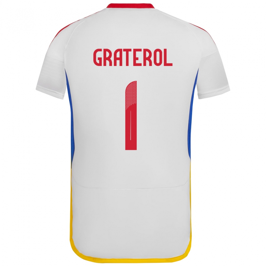 Niño Camiseta Venezuela Joel Graterol #1 Blanco 2ª Equipación 24-26 La Camisa Perú