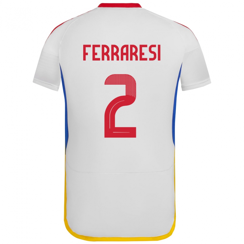 Niño Camiseta Venezuela Nahuel Ferraresi #2 Blanco 2ª Equipación 24-26 La Camisa Perú