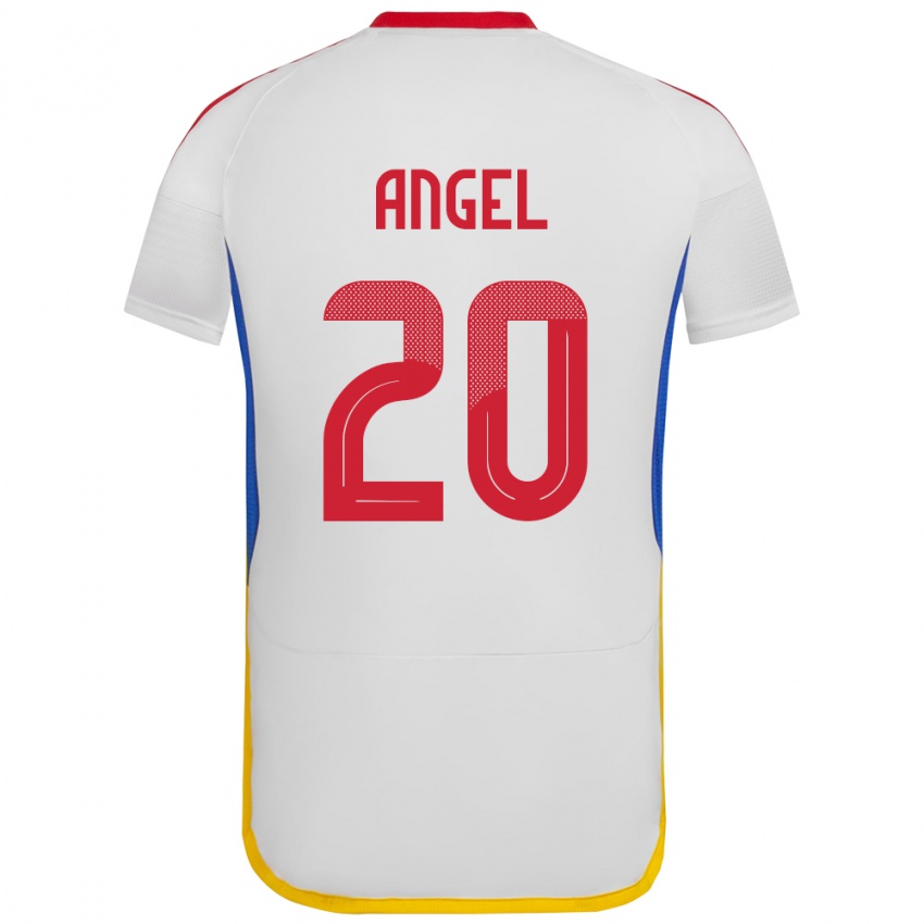 Niño Camiseta Venezuela Wilker Ángel #20 Blanco 2ª Equipación 24-26 La Camisa Perú