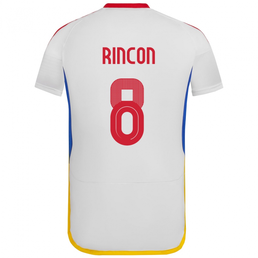 Niño Camiseta Venezuela Tomás Rincón #8 Blanco 2ª Equipación 24-26 La Camisa Perú