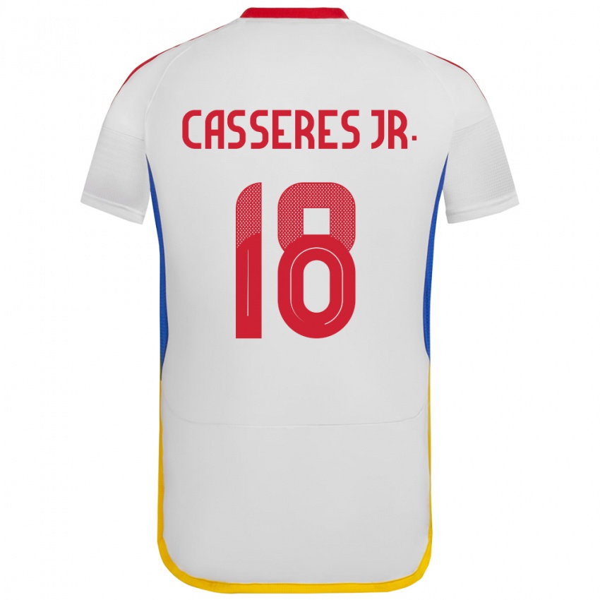 Niño Camiseta Venezuela Cristian Cásseres Jr. #18 Blanco 2ª Equipación 24-26 La Camisa Perú