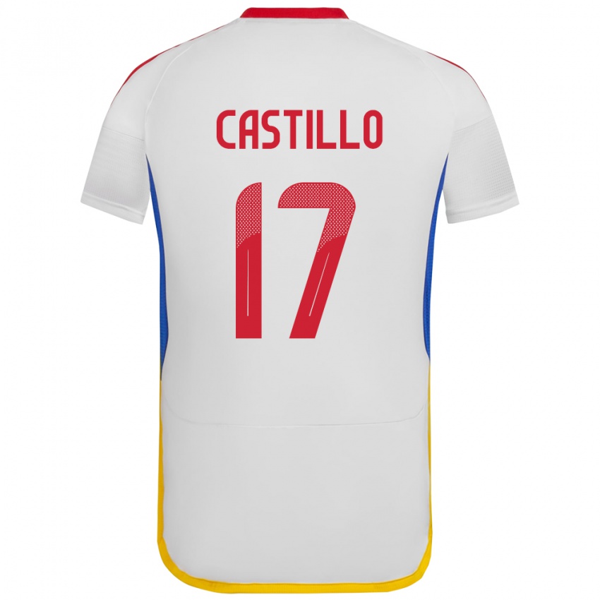 Niño Camiseta Venezuela Edson Castillo #17 Blanco 2ª Equipación 24-26 La Camisa Perú