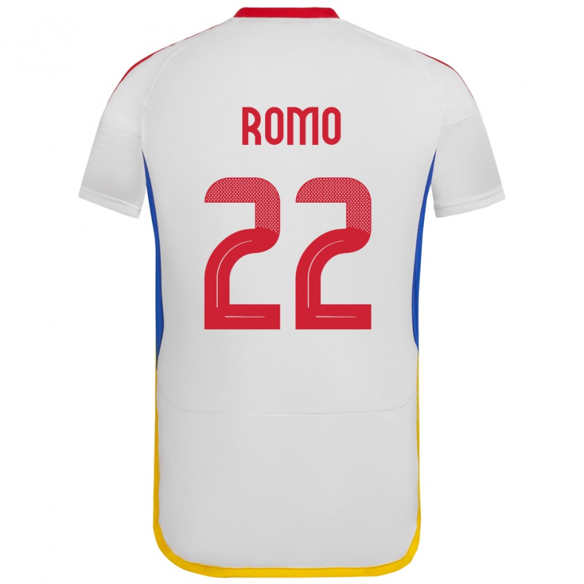 Niño Camiseta Venezuela Rafael Romo #22 Blanco 2ª Equipación 24-26 La Camisa Perú