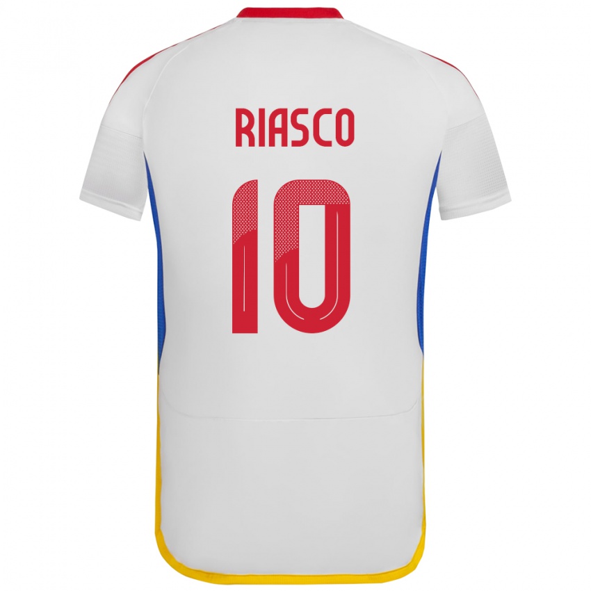 Niño Camiseta Venezuela José Riasco #10 Blanco 2ª Equipación 24-26 La Camisa Perú