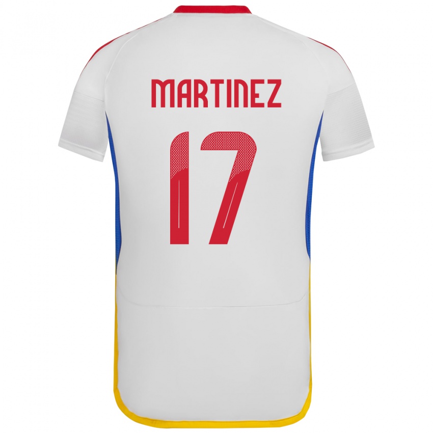 Niño Camiseta Venezuela David Martínez #17 Blanco 2ª Equipación 24-26 La Camisa Perú