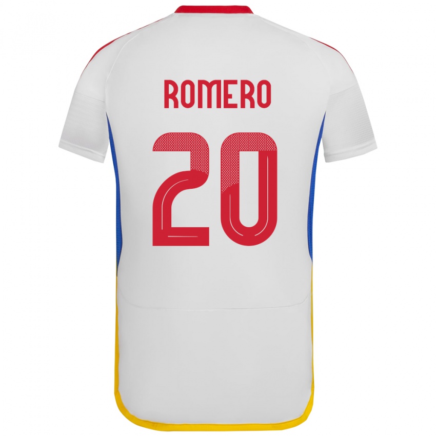 Niño Camiseta Venezuela Andrés Romero #20 Blanco 2ª Equipación 24-26 La Camisa Perú