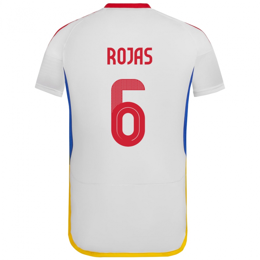 Niño Camiseta Venezuela Carlos Rojas #6 Blanco 2ª Equipación 24-26 La Camisa Perú