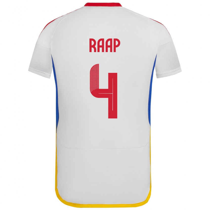 Niño Camiseta Venezuela Yiandro Raap #4 Blanco 2ª Equipación 24-26 La Camisa Perú