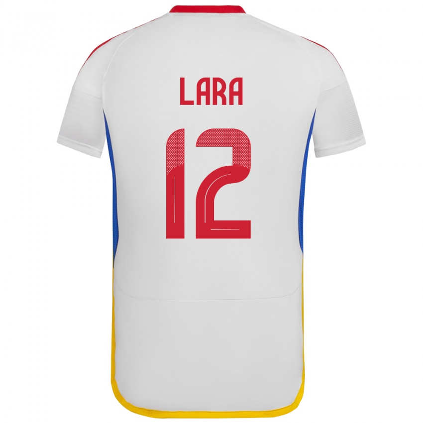 Niño Camiseta Venezuela Jesús Lara #12 Blanco 2ª Equipación 24-26 La Camisa Perú