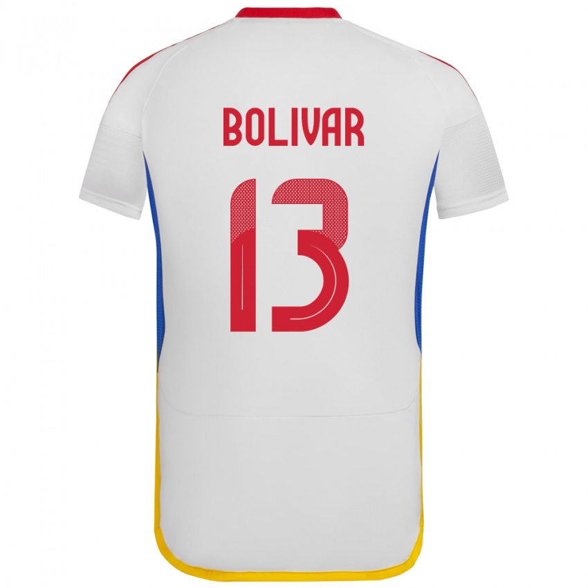 Niño Camiseta Venezuela Salvador Bolívar #13 Blanco 2ª Equipación 24-26 La Camisa Perú