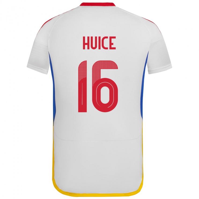 Niño Camiseta Venezuela Frangel Huice #16 Blanco 2ª Equipación 24-26 La Camisa Perú