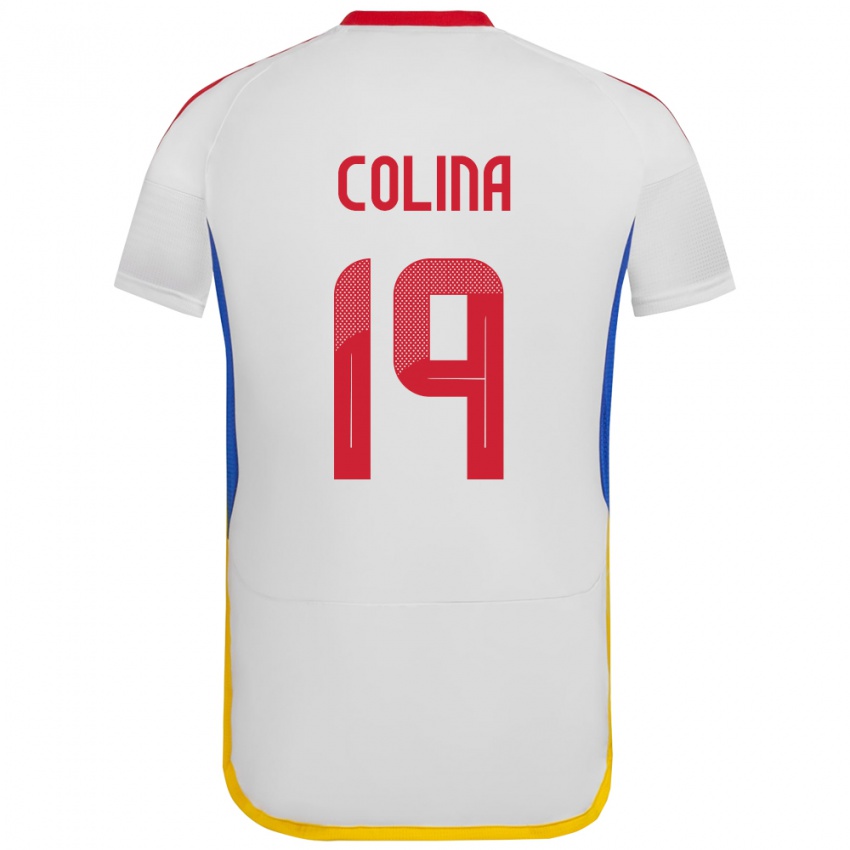 Niño Camiseta Venezuela Junior Colina #19 Blanco 2ª Equipación 24-26 La Camisa Perú